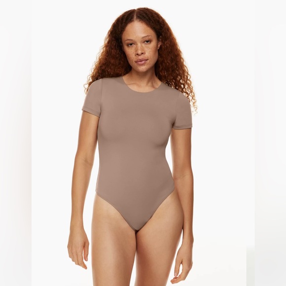 Babaton Contour Crew bodysuit in Clay Argile - Picture 1 of 8
